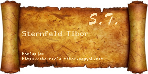 Sternfeld Tibor névjegykártya